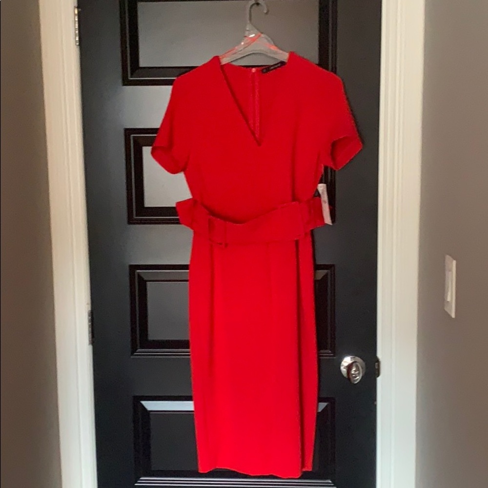 Red Zara dress